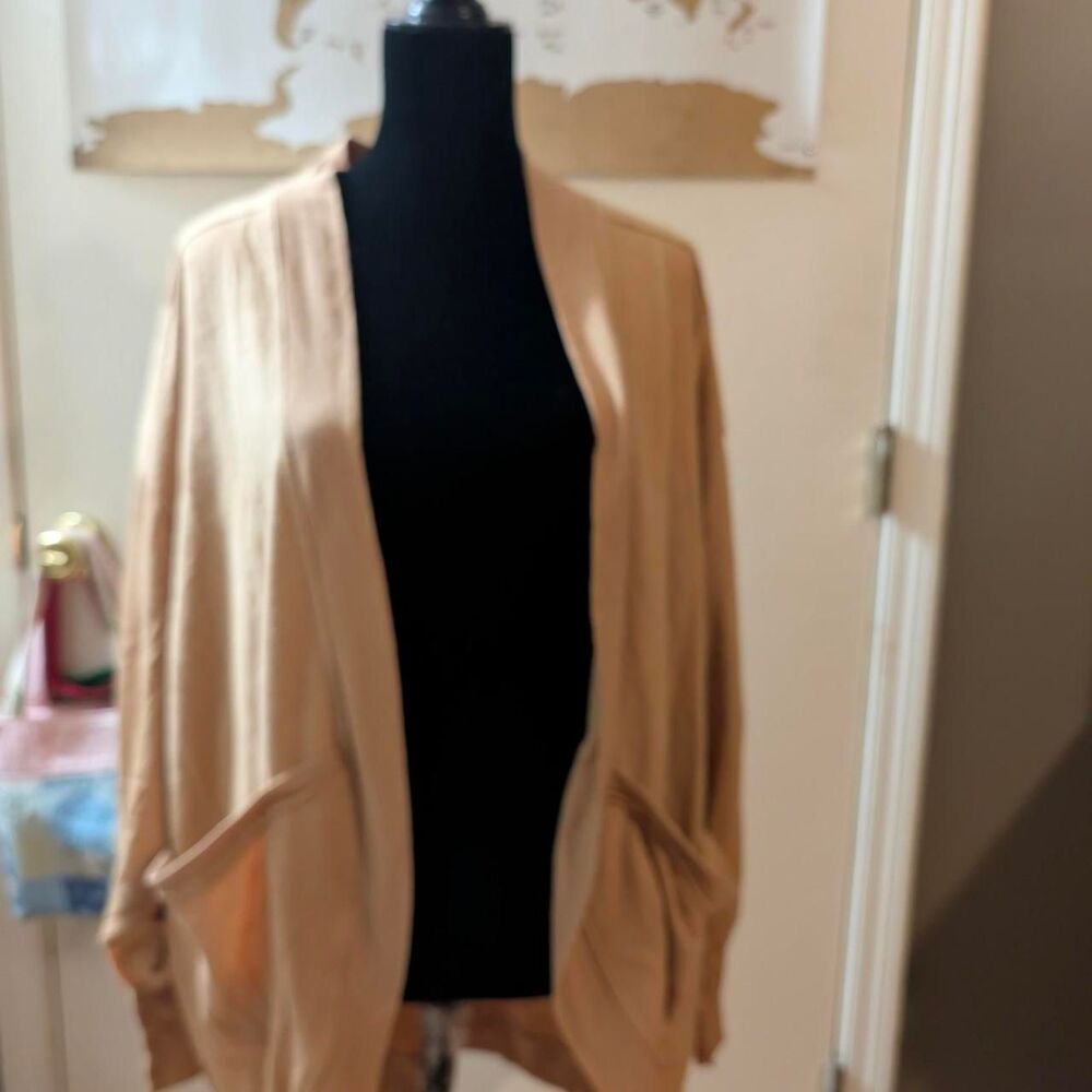 Lularoe Women's Tan and Cream Cardigan Sz L